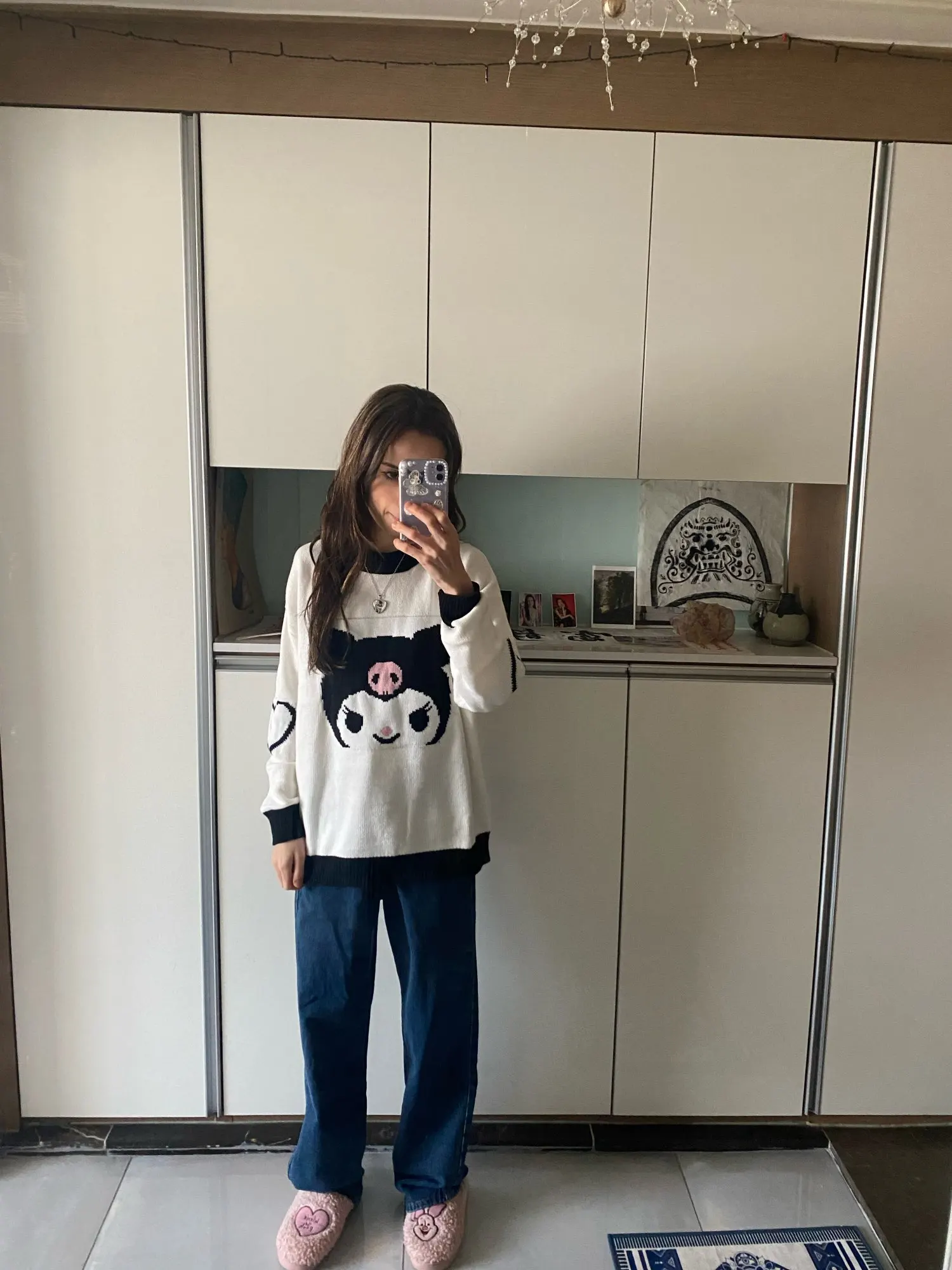 Kawaii Sanriod Anime Series Kitty Cute Pullover Sweater 2023 Autumn Fashion Outfits Trends photo review