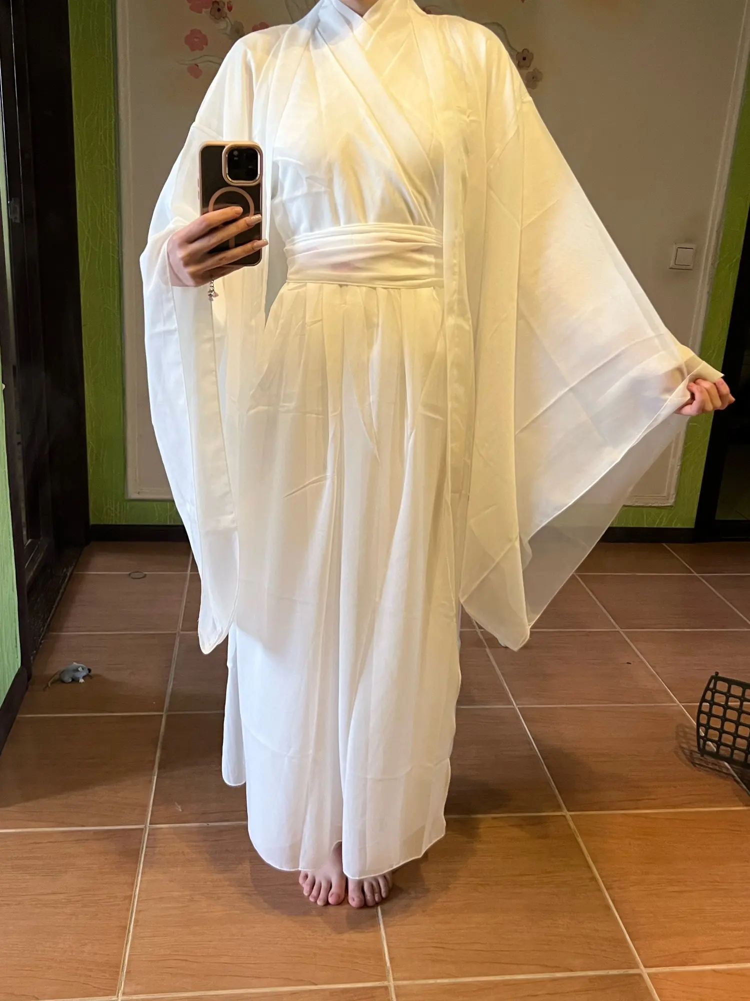 【 白素贞 】Coolred Department White Wide-Sleeved Flow Fairy Dress Wei Jin Style Hanfu Super Fairy Ethereal photo review