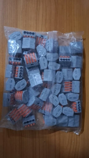 JINH 50 Pcs CMK 41 Lever Wire Quick Connectors 3 4 5 Ports Clamp Electrical Cable Home Terminal Block 0.08-4mm²/ 28-11AWG photo review