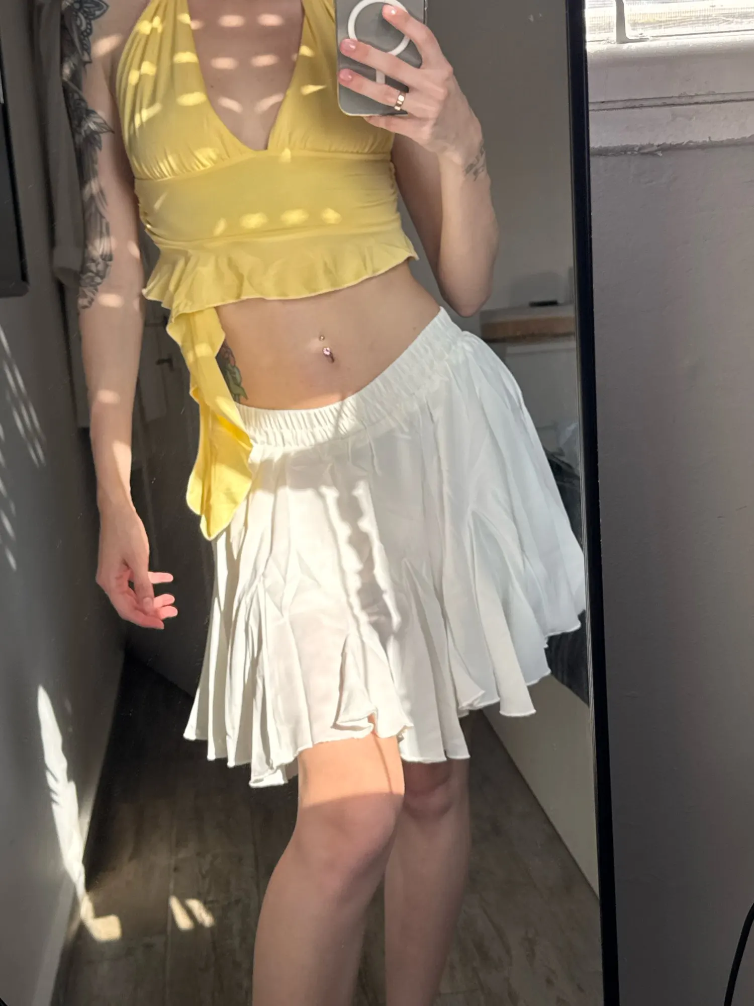 Effortless Summer Ruffle Skirt for Chic Office & Casual Wear photo review