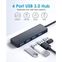 USB Hub,USB Splitter for Laptop,Multiport USB 3.0 Hub Port Expander Fast Data Transfer 4 Port Windows PC Mac Printer Mobile HDD - Image 2
