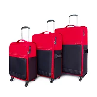 Ensemble de 3 valises SUPER SOLU, souples et extensibles, en tissu (20 + 24 + 28 pouces), avec serrure TSA et roulettes 360°. °   Expédition en rouleau depuis DE 1