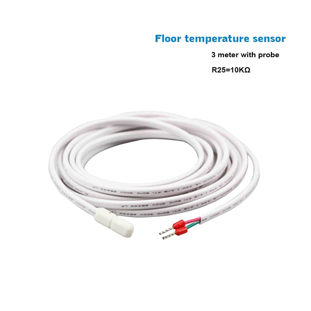 NTC 10K 3 meter cable Indoor Floor Heating Sensor Waterproof Probe for Heating Thermostat electric underfloor heating