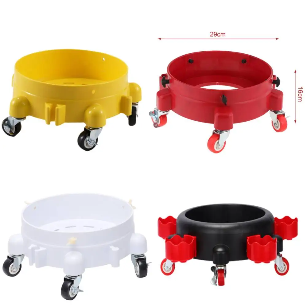 Heavy Duty Car Wash Bucket Rolling Bucket Dolly Accessories Wheeled Bucket Base with 5 Swivel Caster 360&deg; Rolling Dolly Soap Holder car wash bucket rolling bucket dolly