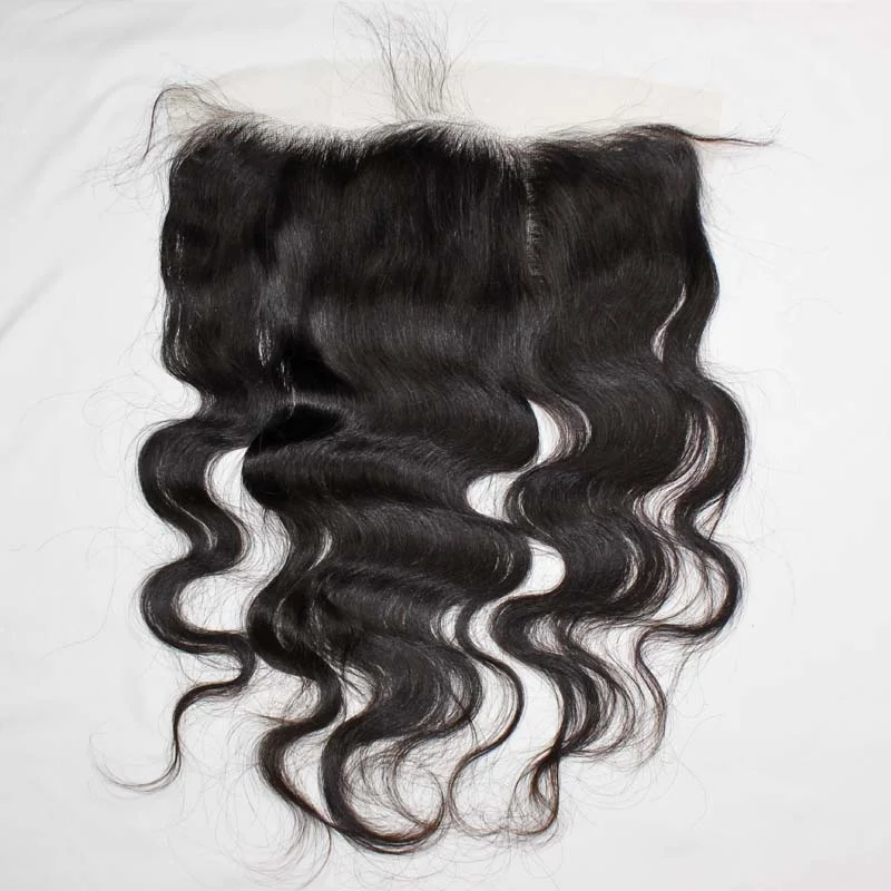 13x6 Lace Frontal Body Wave Human Hair Pre-Plucked Hairline Brazilian Virgin Hair Transparent Lace Closure Soft and Silky