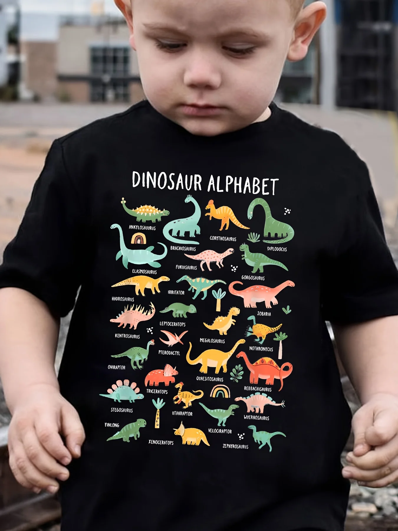 Dinosaur Alphabet Print Men Women Creative T Shirt Casual Breathable Comfortable Short Sleeve Unisex Summer Kids Streetwears Tee men t shirts children tshirts children tops
