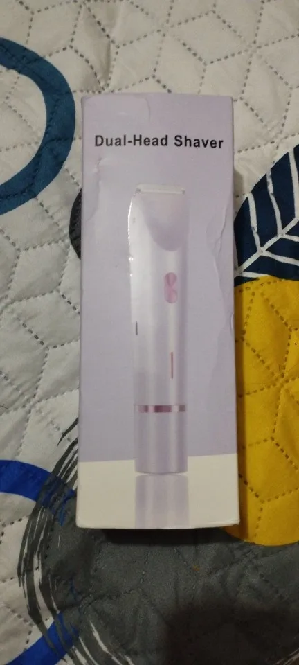 1Pc 2 In 1 Bikini Trimmer For Women Dual Head Cordless Body Shaver IPX7 Waterproof Rechargeable Pubic Hair Razor Wet And Dry Use For Bikini Underarm Leg Arm Body Face