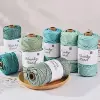 Silver Glossy 5.0mm Light Weight Polyester Braid Rope 5MM X 70yards a Roll  Silver Metallic Braided Cord  Shiny Macrame Cord 4