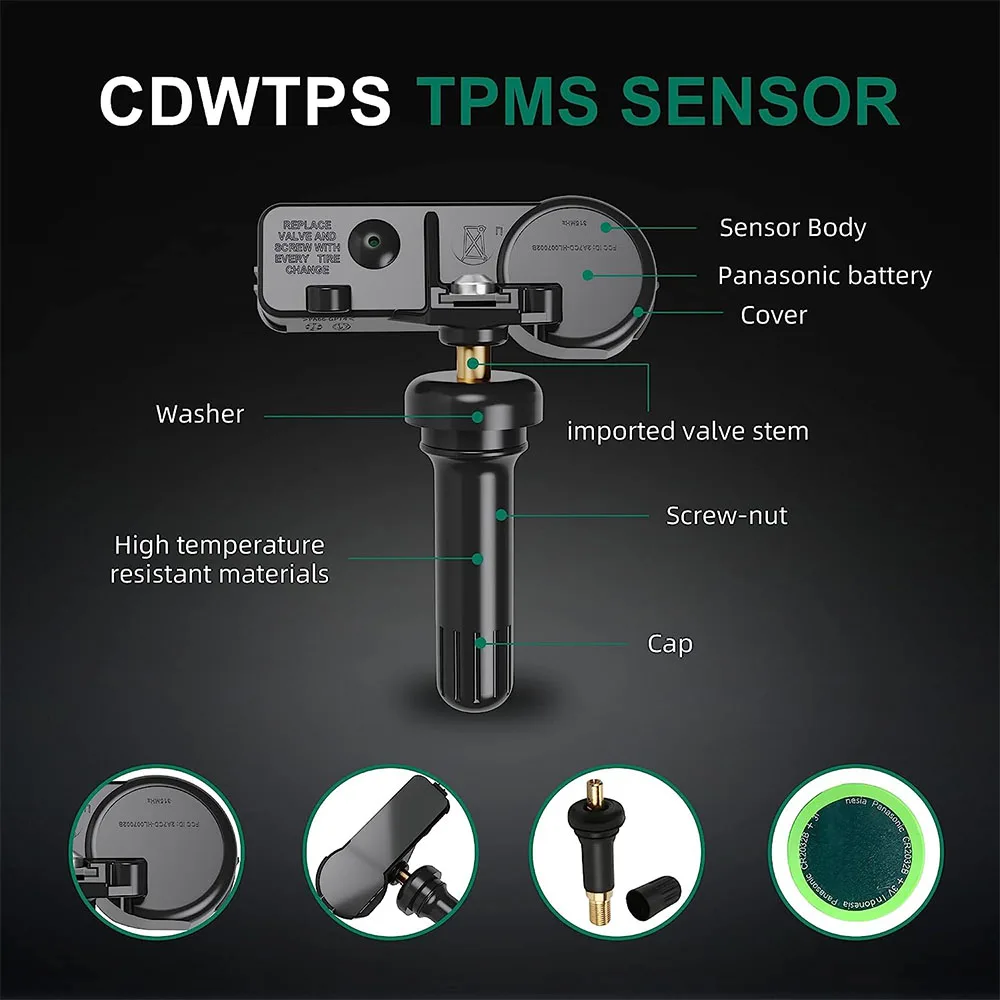 13586335 α׷  TPMS Ÿ̾ з ͸ , Chevy GMC ĳ  20923680 22853741 25920615, 315Mhz, 1/4 