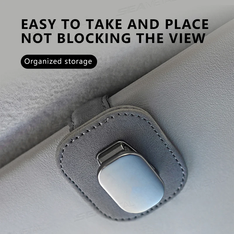 Suede Metal Car Glasses Holder Clip for Sunglasses