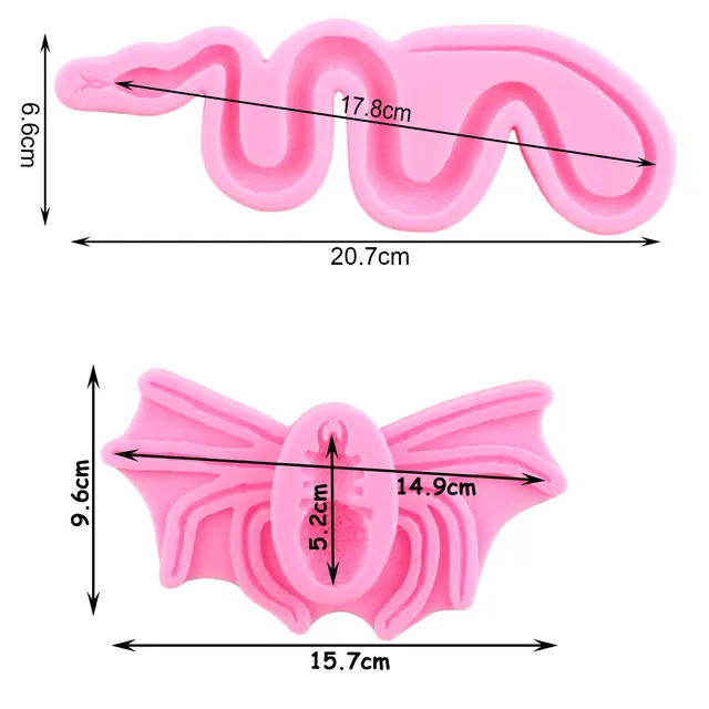 Halloween Pók Szilikon Formák Kígyó Fondant Penész Barkács Tréfa Állati Torta Díszítő Szerszám - Image 2