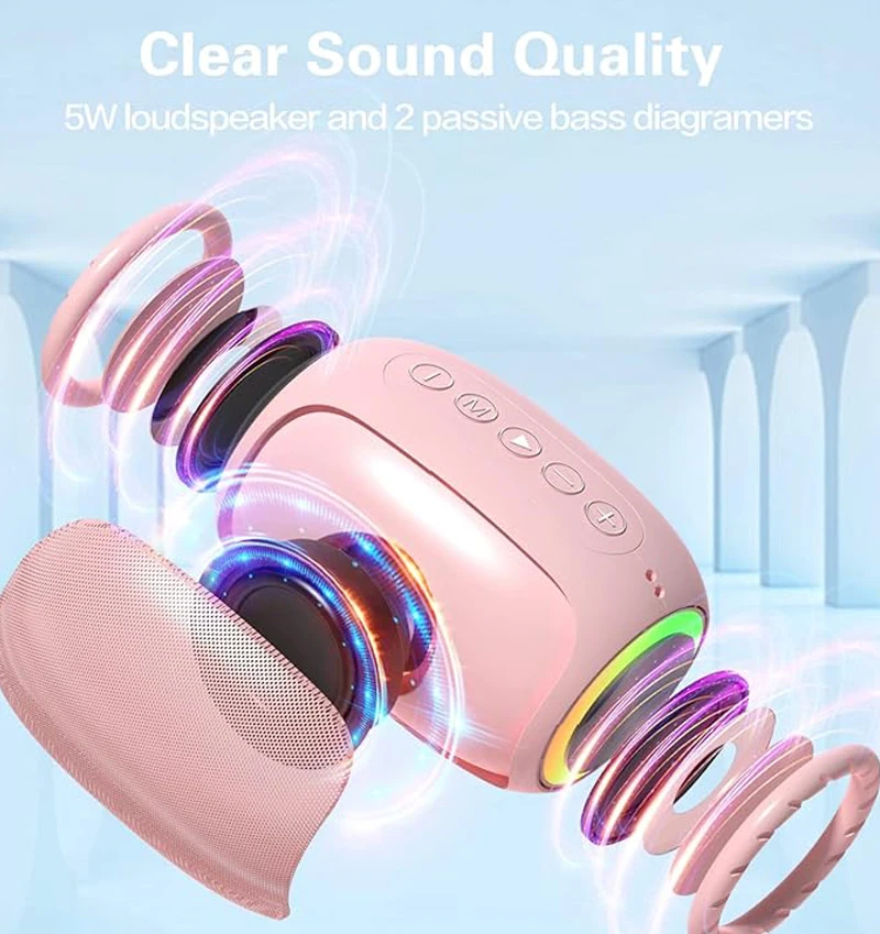 Bluetooth Speakers, A66 Wireless Speakers,5W Portable Wireless Speakers with Clear Sound,Multi Playing Modes