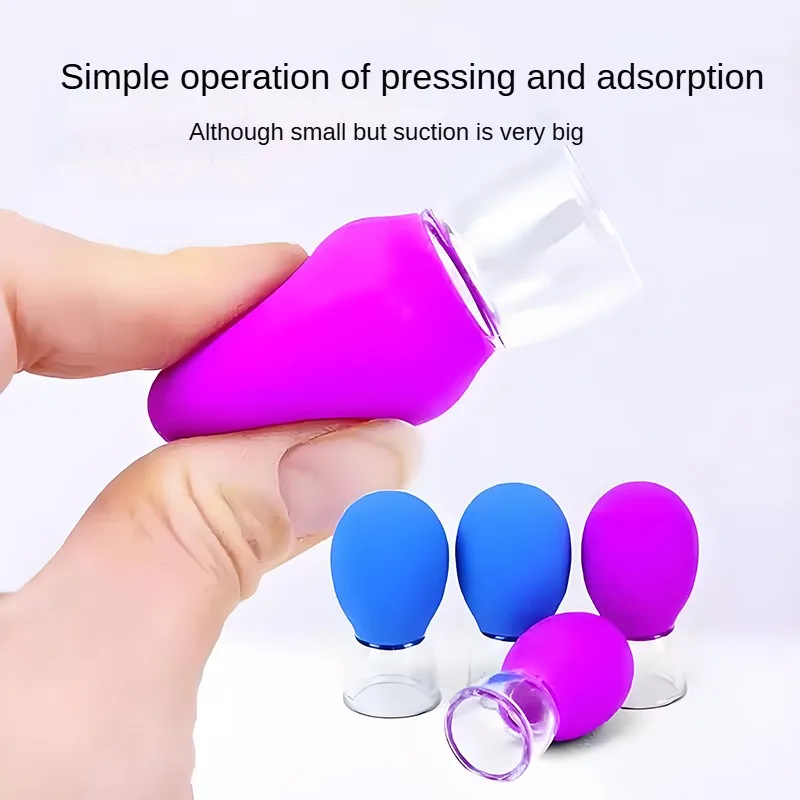 4 Pcs Facial Cupping Cups Set Massage Vacuum Suction Cupping Cups for Home Household Body Relaxation Face Legs Back Muscle