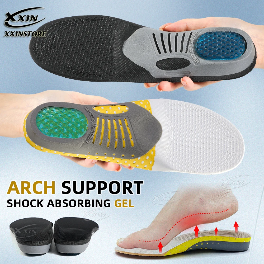 

【Xxin】 Arch Support Insoles Gel Iilicone Insoles Orthotic Shoe Insoles Sports Insoles Shock Absorption Shoe Pad Size35-46