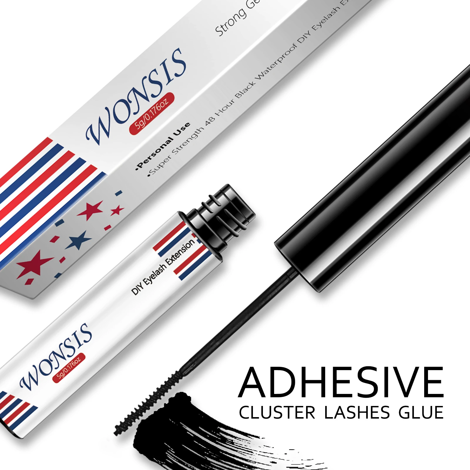 Wonsis Diy Cluster Eye Lash Glue Stick Longlasting Lashes Adhesive For