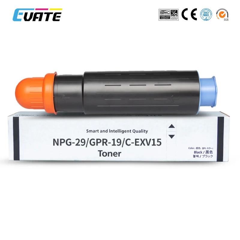 

Canon NPG-29/GPR 19/C-EXV15 черный 1500g Тонер совместимый цветной тонер картридж для Canon iR 7105/7086/7095 фотокопировальный аппарат
