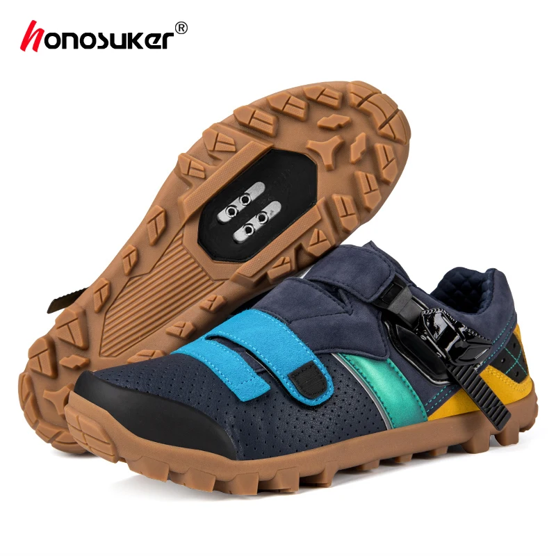 Men Mountain Bike Cycling Sneaker MTB Cleats High Quality Male Sports Off Road Bicycle Boots Flat SPD Footwear Cycling Shoes