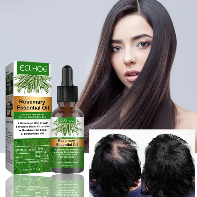 Eelhoe 30 ml ätherisches Rosmarin-Haarpflegeöl, stärkt dichtes Haar, nährt die Kopfhaut, repariert trockenes Frizz-Haar, reduziert Spliss