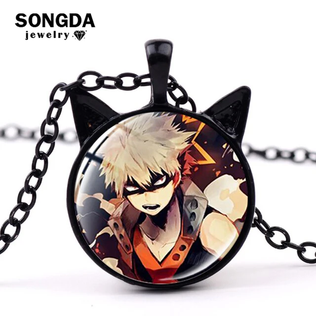 Collar de My Hero Academia Bakugou Katsuki, joyería de Anime, de orejas de gato encantadoras, cadena Midoriya Izuku Todoroki Shoto _ - AliExpress Mobile