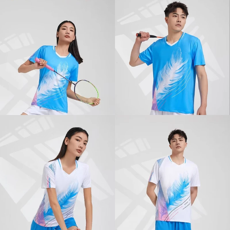 Unisex Tennis Shirt Men Women Kid Running Badminton Sportwear Breathable Comfortable Fashion