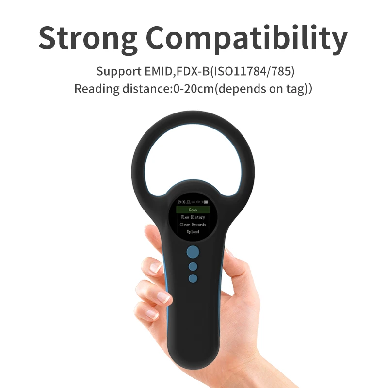 Pet Microchip Reader 134.2Khz 125Khz Animal Chip Scanner 500 Records Memory Animal Tag Reader animal rfid reader
