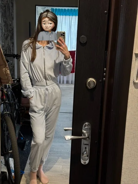 Women's Fall Winter 2024 Zipper Hoodie Tracksuit Set photo review