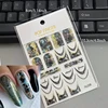 3D Embossed Snake Nail Stickers Black Self-Adhesive Snake Nail Art Stickers Decals Supplies Horror Snakeskin Nail Slider Decor 3