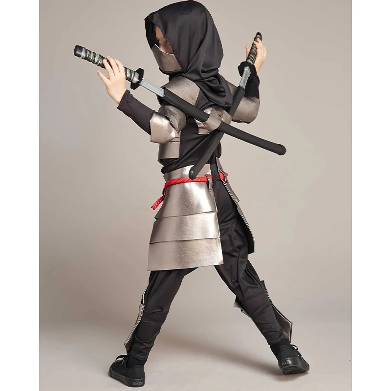 2025 New Arrival Child Dragon Ninja Halloween Cosplay Silver