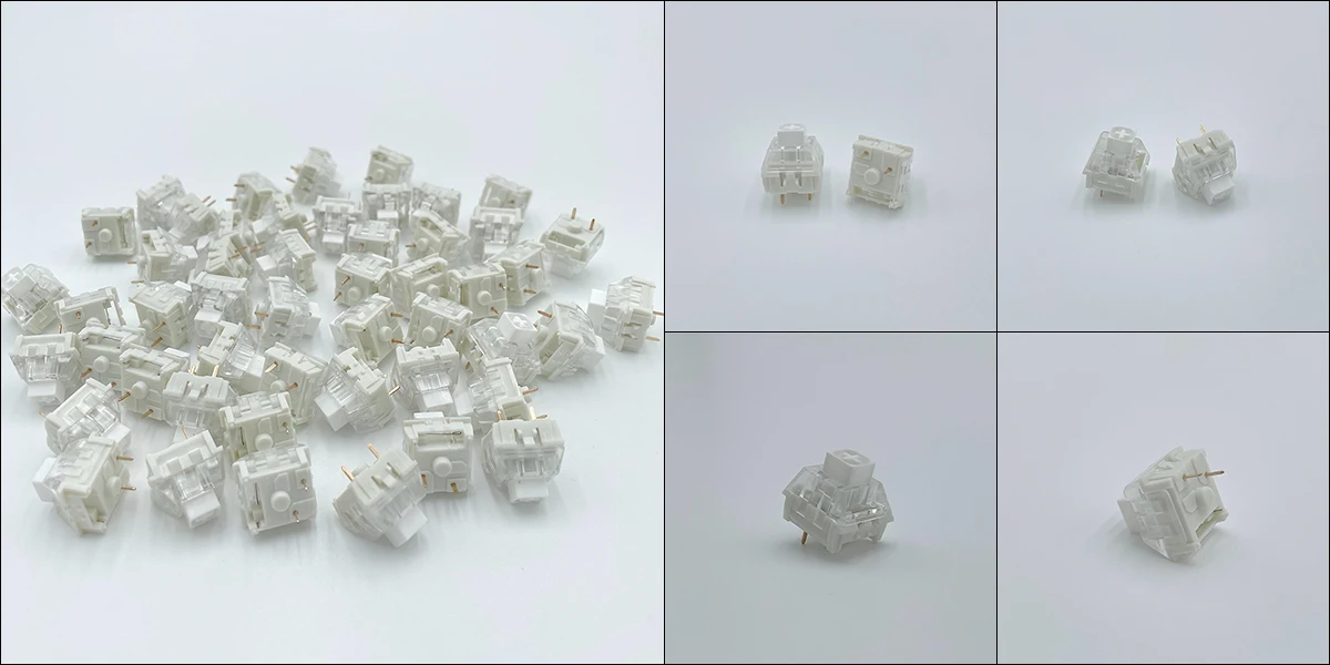 atacado kailh caixa interruptor clicky caixa branco diy personalizado teclado mecânico compatível cherry mx smd switches