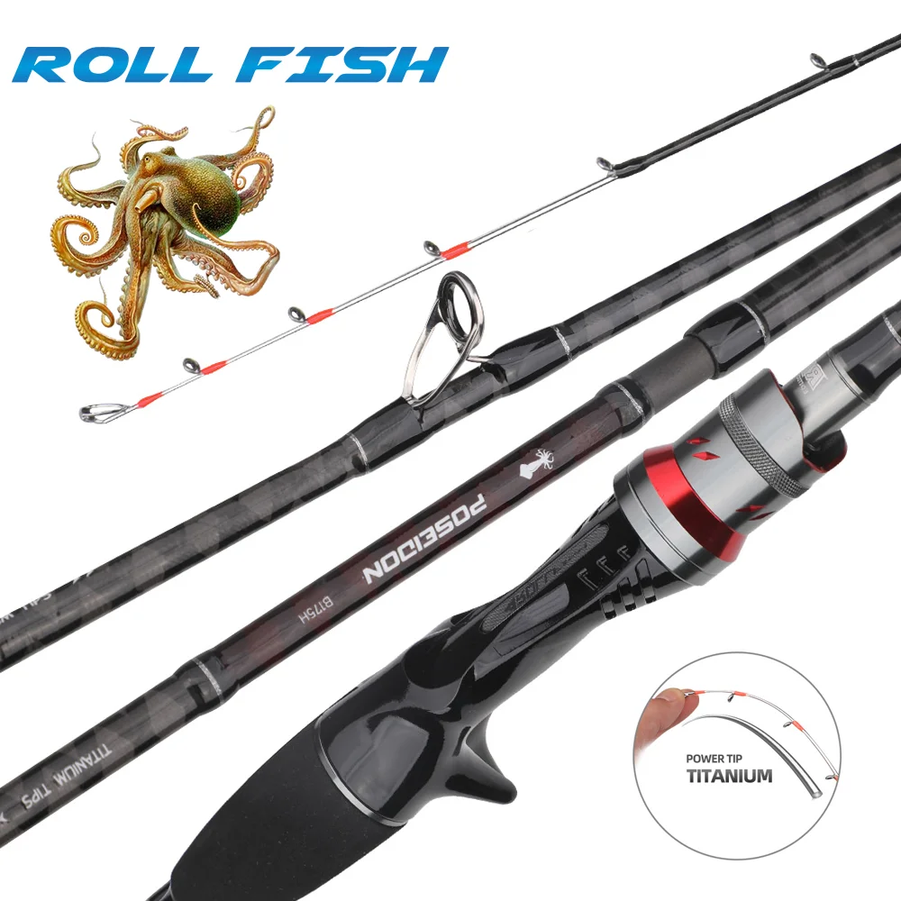 ROLLFISH 2개조각 피시 로드 M/MH 범용 루어 낚시대, 민물과 바다에서 사용 가능, 무게 101-133g, 길이 1.68m/1.8m/2.1m/2.4m/2.7m, 참돔, 우럭, 광어, 농어 등에 적합 11 ROLLFISH 2개 초릿대 티타늄 메탈팁 선상 바다 메탈 라이트 지깅 루어 낚시대 쭈꾸미 갑오징어 우럭 오징어 광어 갈치 참돔 문어 농어 쭈갑 Action 8:2/9:1 1.75m 1.55m