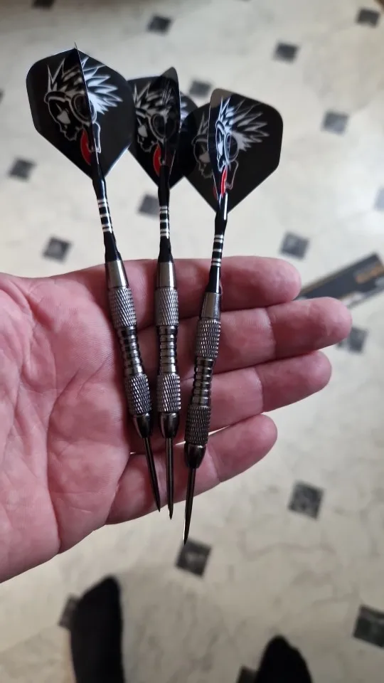 Fléchettes Professionnelles 24g Pointe Acier – Noire 3 Pièces avec Vols Gravés Laser photo review
