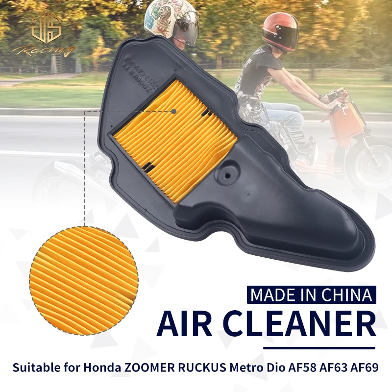 

JSRAOIMG Motorcycle Air Filter For ZOOMER RUCKUS Metro Dio AF54 AF55 AF56 AF58 AF63 AF69 17213-GEV-762 Intake Cleaner Element