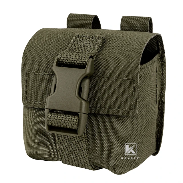 KRYDEX Tactical Frag Grenad Pouch MOLLE Waist Belt Storage Bag Small Handy Army EDC Pouch Pack Outdoor Hunting Paintball Gear 1