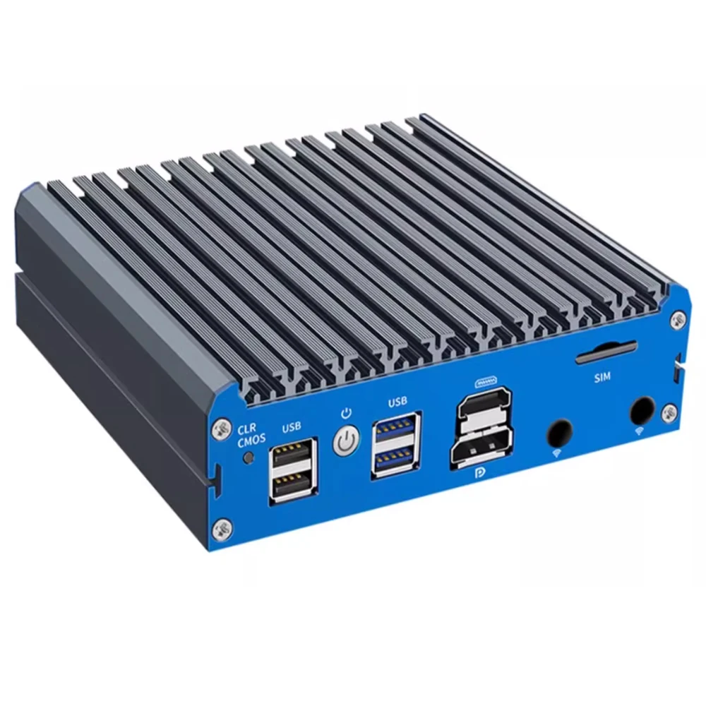 Mini PC senza ventola 4 Intel 2.5G LAN Celeron J4125 J5040 N5100 J6412 N100 Mini Router Server ESXI HD-MI pfSense Firewall Appliance