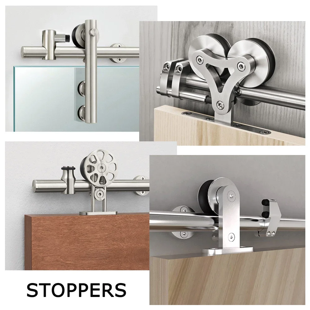 Kinmade Stainless steel Slidng Barn Door Glass Door Stopper for 25mm