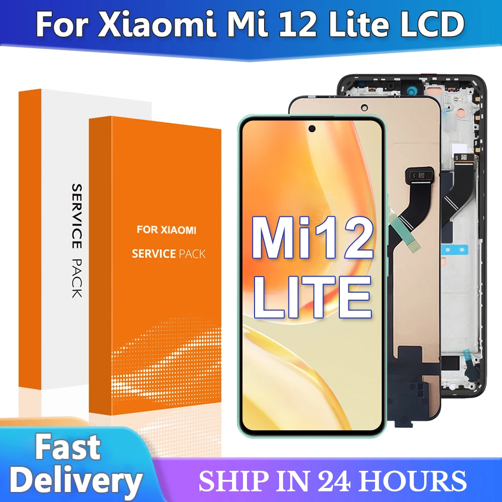 6.55 ''Nuovo Per Xiaomi Mi 12 Lite Display Lcd Touch Screen Digitizer Assembly Per Xiaomi 12 Lite Mi12 Lite 2203129G Display