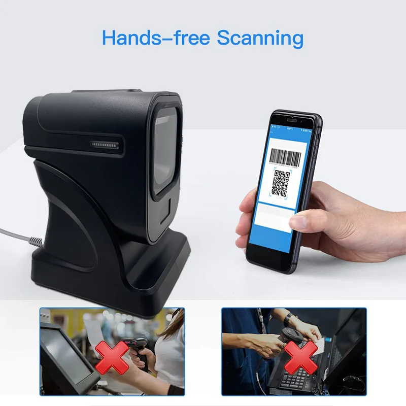 1D/2D Presentation Platform Desktop Omni Barcode Scanner For Businesses USB2.0/RS232 MP6200 barcode scanner