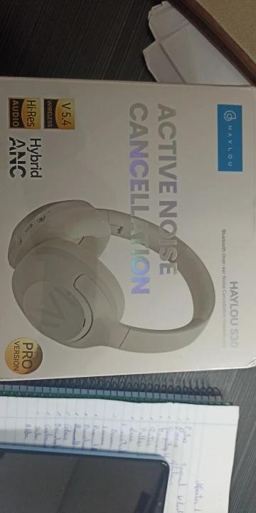 HAYLOU auriculares inalámbricos S30 con Bluetooth 5,4, 43dB dispositivo de audio adaptable con cancelación de ruido, controlador dinámico de 40mm, 80H de tiempo de reproducción photo review