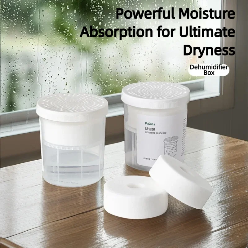 Refillable Dehumidifier Box – 1000mL Moisture Absorber, Leak-Proof ...