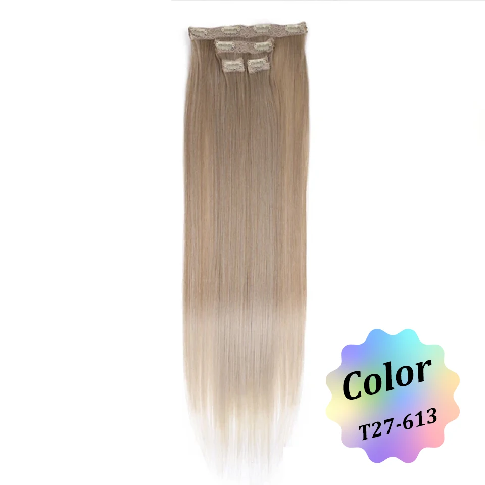 Efecto Deslumbrante: Extensiones De Cabello Sintético Con Clip Para Mujeres