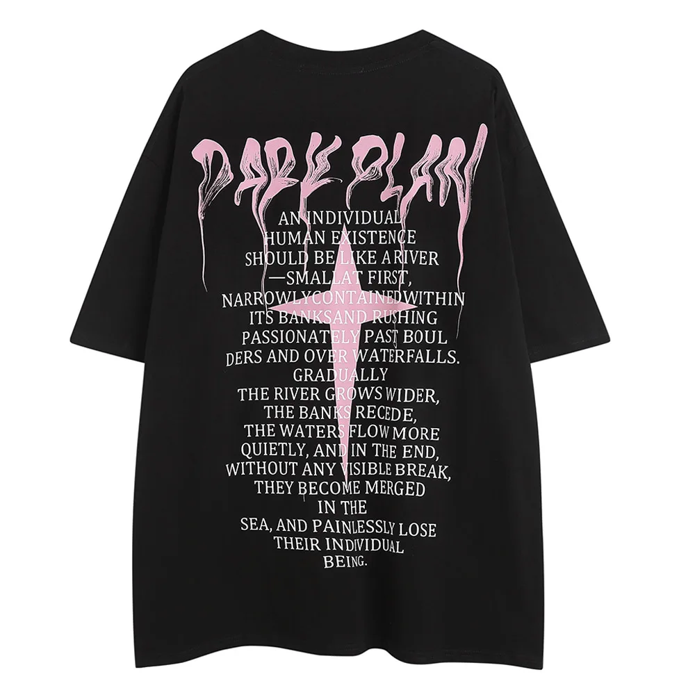 

Футболка мужская с коротким рукавом, свободная уличная одежда с абстрактным графическим принтом, Повседневная модная рубашка в стиле хип-хоп, в стиле Хай-стрит, Харадзюку