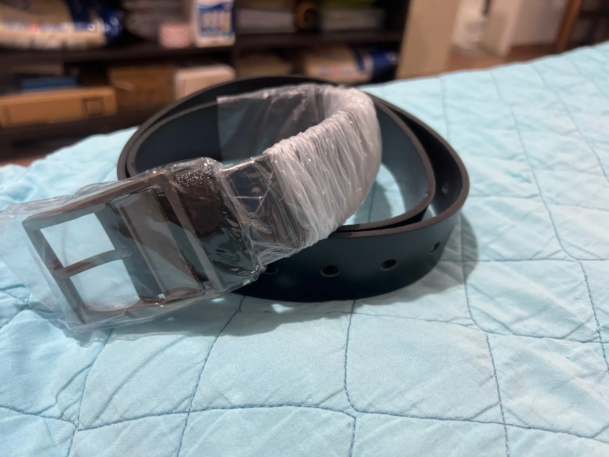 MIDNIGHT SOVEREIGN™ – Black Buckle Genuine Leather Belt photo review