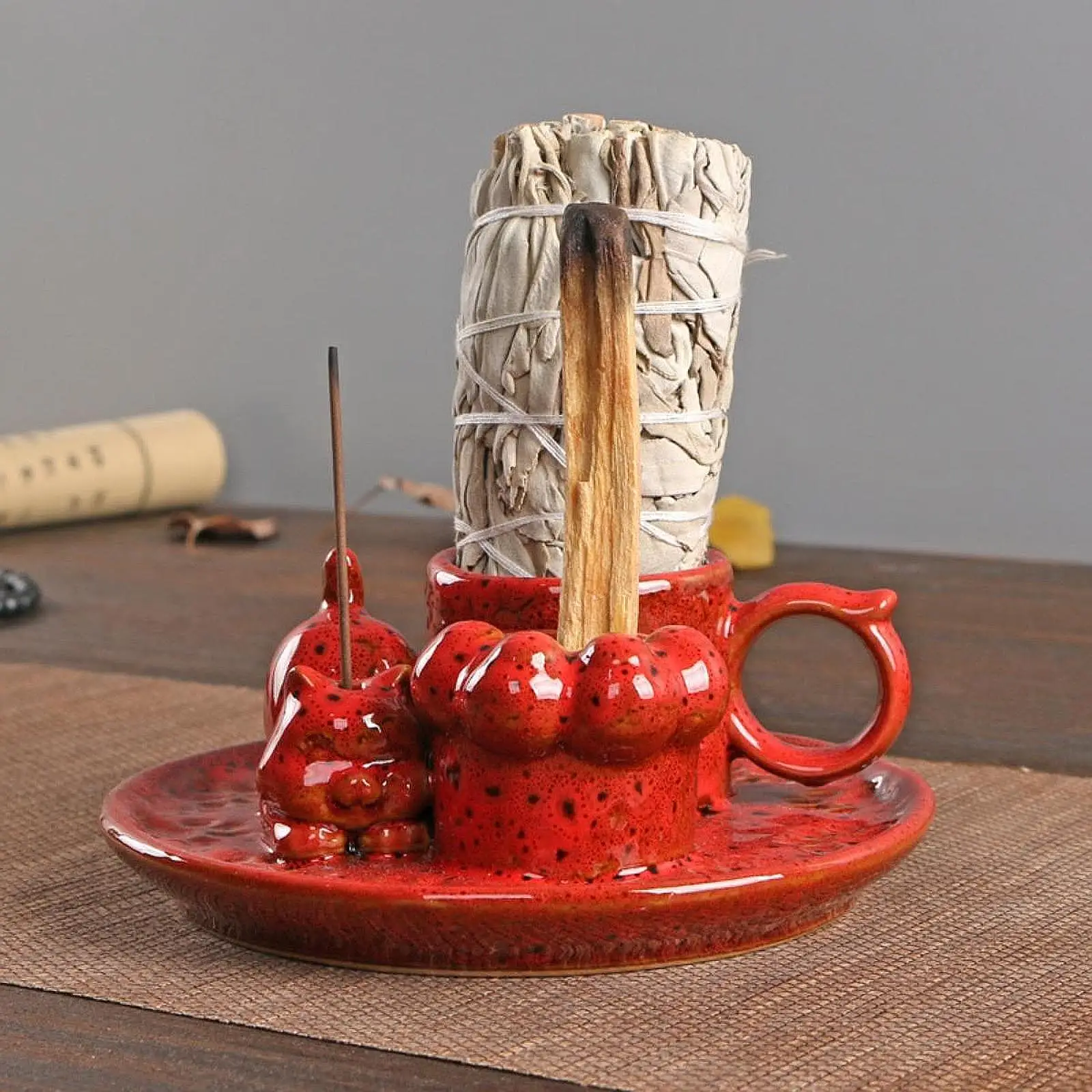 Ceramic Incense Candle Holder Incense Burner Holder Yoga Meditation Home Decor Burning Gift 1pc candle holders copper incense holder incense holder