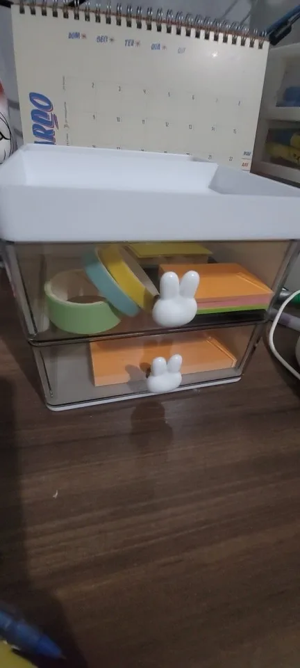 Organizador Mesa Coelho Porta Treco Caneta Gaveta/Maquiagem Escritório Multiuso - Neverdie Store photo review