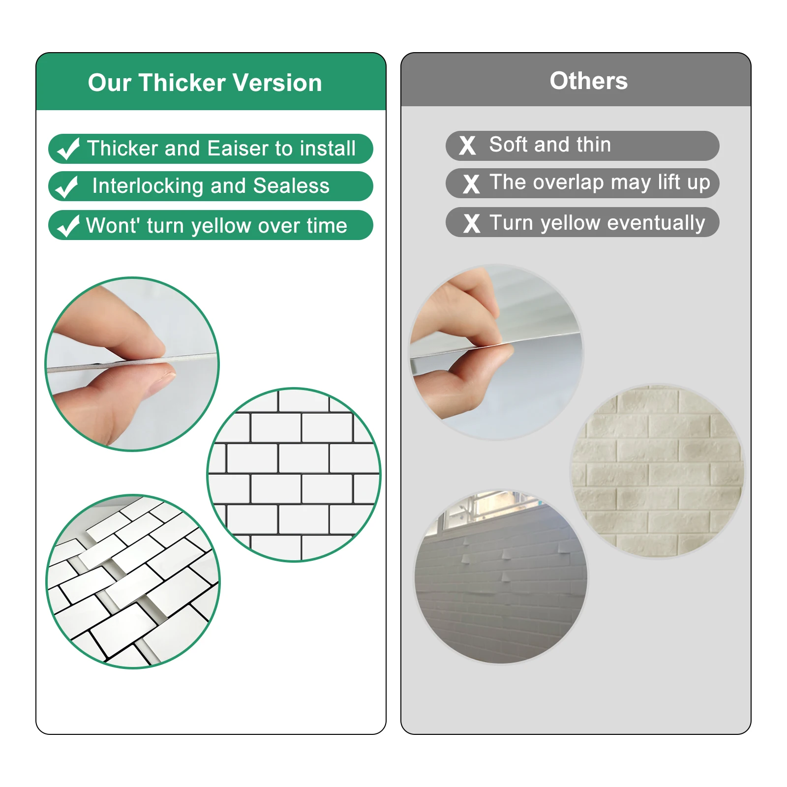 3D Subway Brick Wall Stickers 5