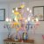 Rainbow Crystal Chandelier European Candle lustres Restaurant Bedroom Children's Room American Girl Princess Lamps #6