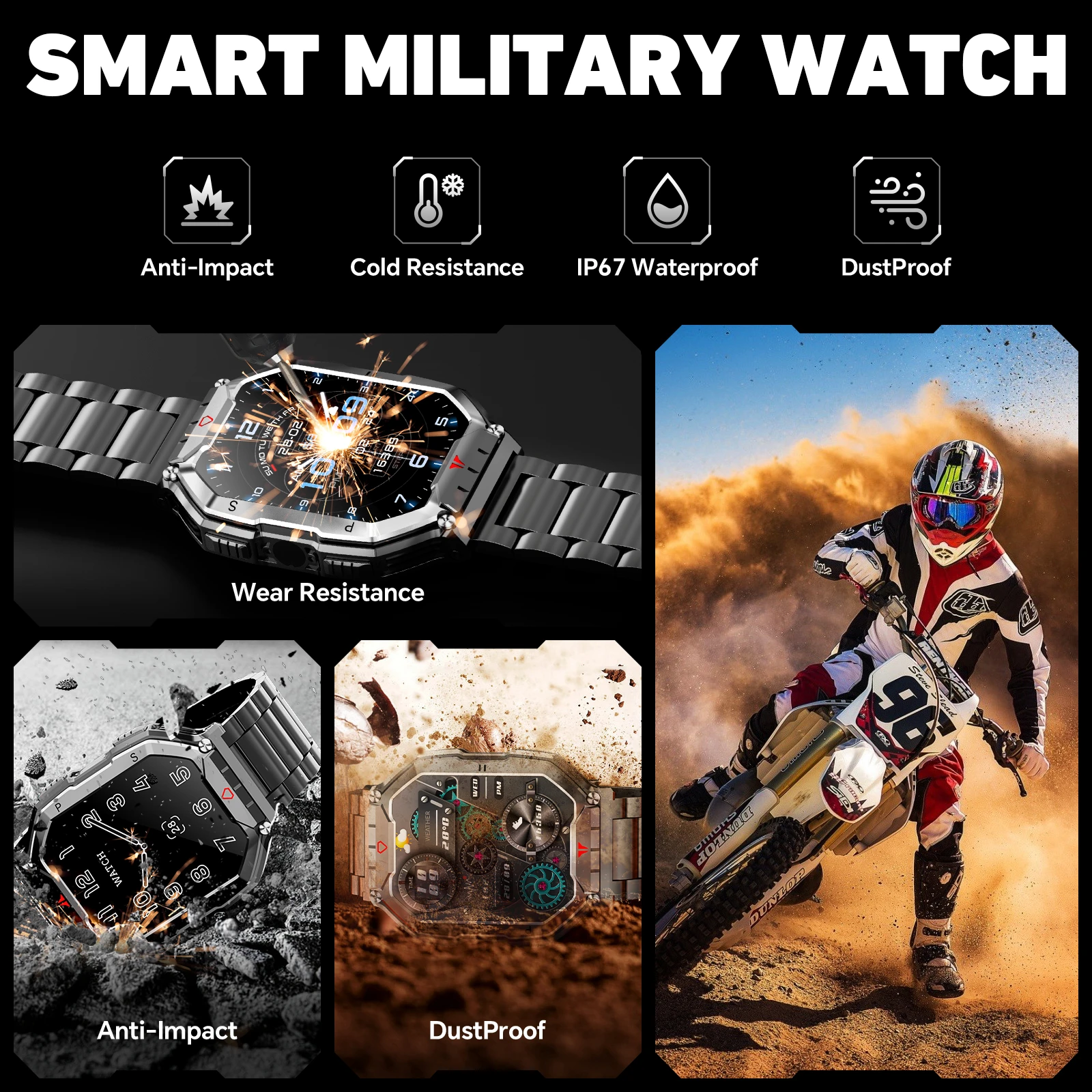 2026 Fashion 2.1 Inch AMOLED Smart Watch Men Bluetooth Call 107 Sports Mode GPS Trajectory Heart Rate Blood Pressure Oxygen Monitor 650mAh Long Standby Waterproof Fitness Tracker Smartwatch For Android IOS 3