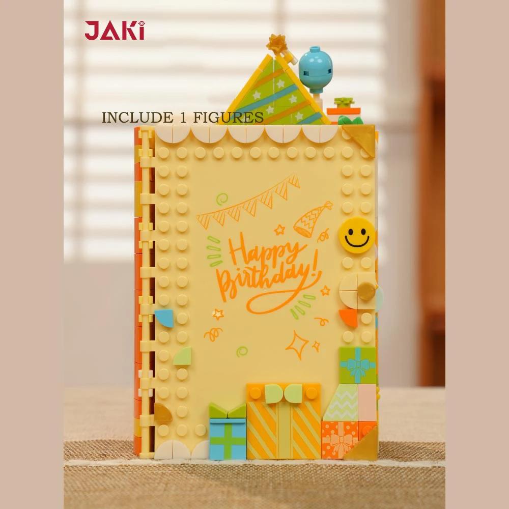 

JAKI Creative Festival Memorial Theme Photo Album Building Blocks Set Wedding Birthday Album Bricks Figures Toys For Girls Gift