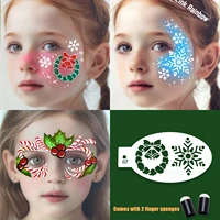 Christmas holiday face painting festival performance hollow pattern quick-draw printing Stencils washable 1