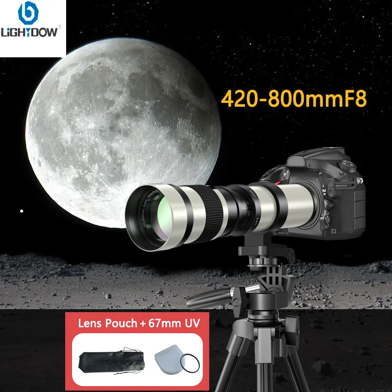 Lightdow Telephoto Zoom Lens 420-800mm Manual Focus Lens